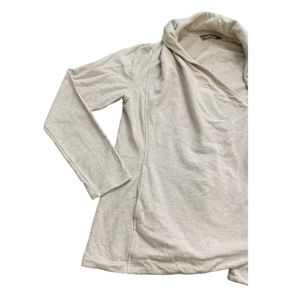 THE NORTH FACE Sweater Jacket With Side Zipper Detail & Pockets Oatmeal Sz Large - Picture 4 of 14